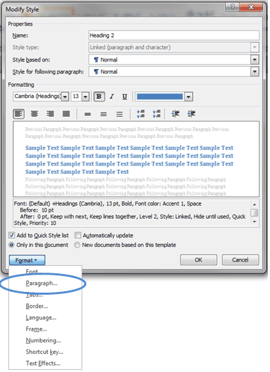 Accessibility at Penn State  Customizing Heading Styles in Word